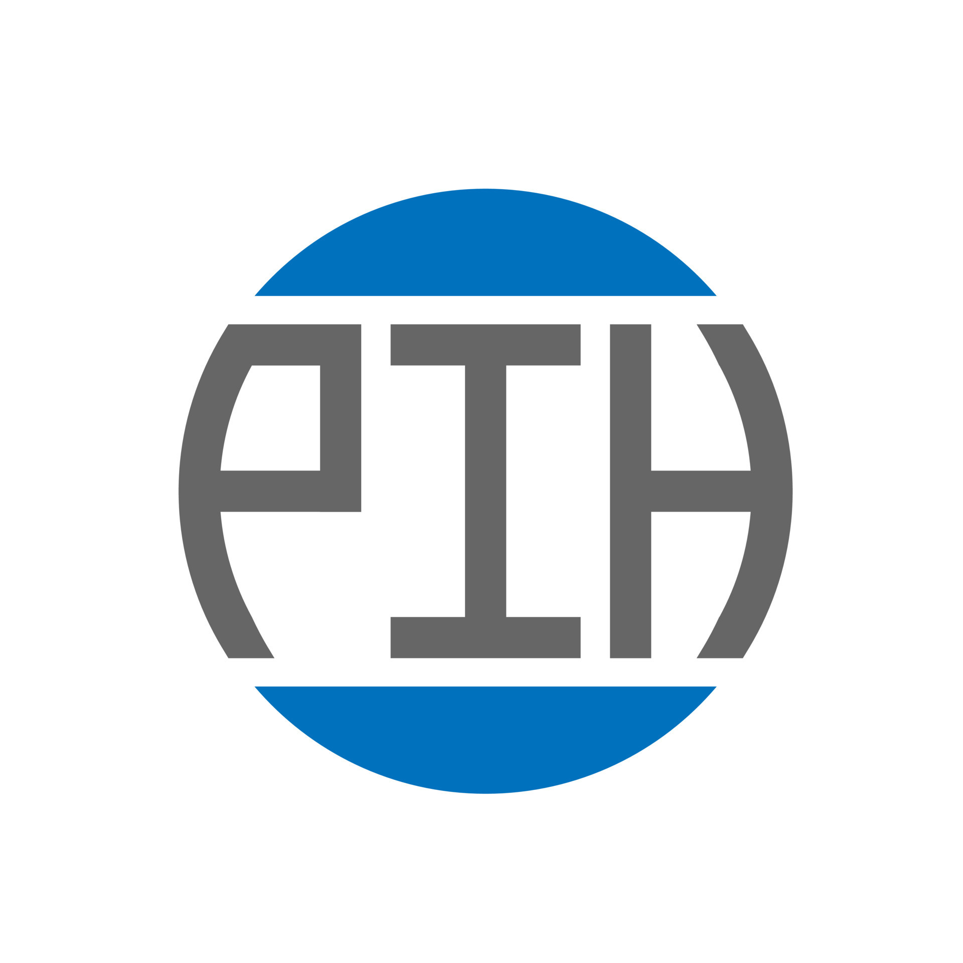 PIH letter logo design on white background. PIH creative initials