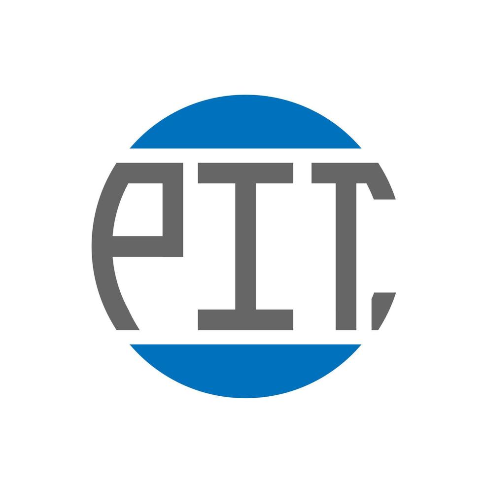 PIT letter logo design on white background. PIT creative initials circle logo concept. PIT letter design. vector