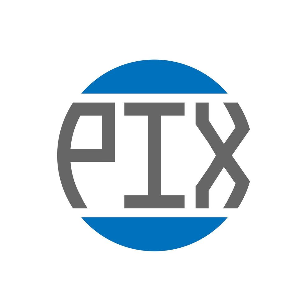 PIX letter logo design on white background. PIX creative initials circle logo concept. PIX letter design. vector