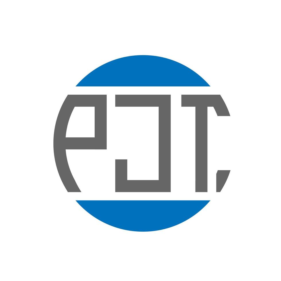 PJT letter logo design on white background. PJT creative initials circle logo concept. PJT letter design. vector