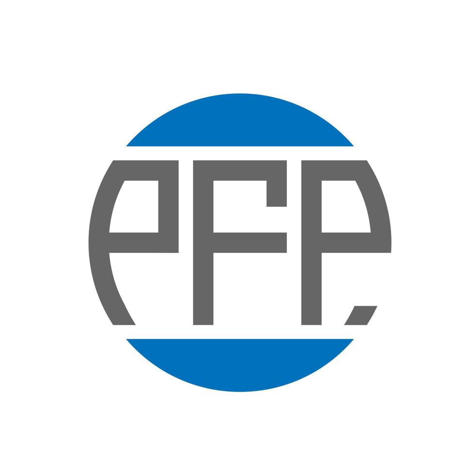 PFP letter logo design on white background. PFP creative initials circle logo concept. PFP letter design. vector
