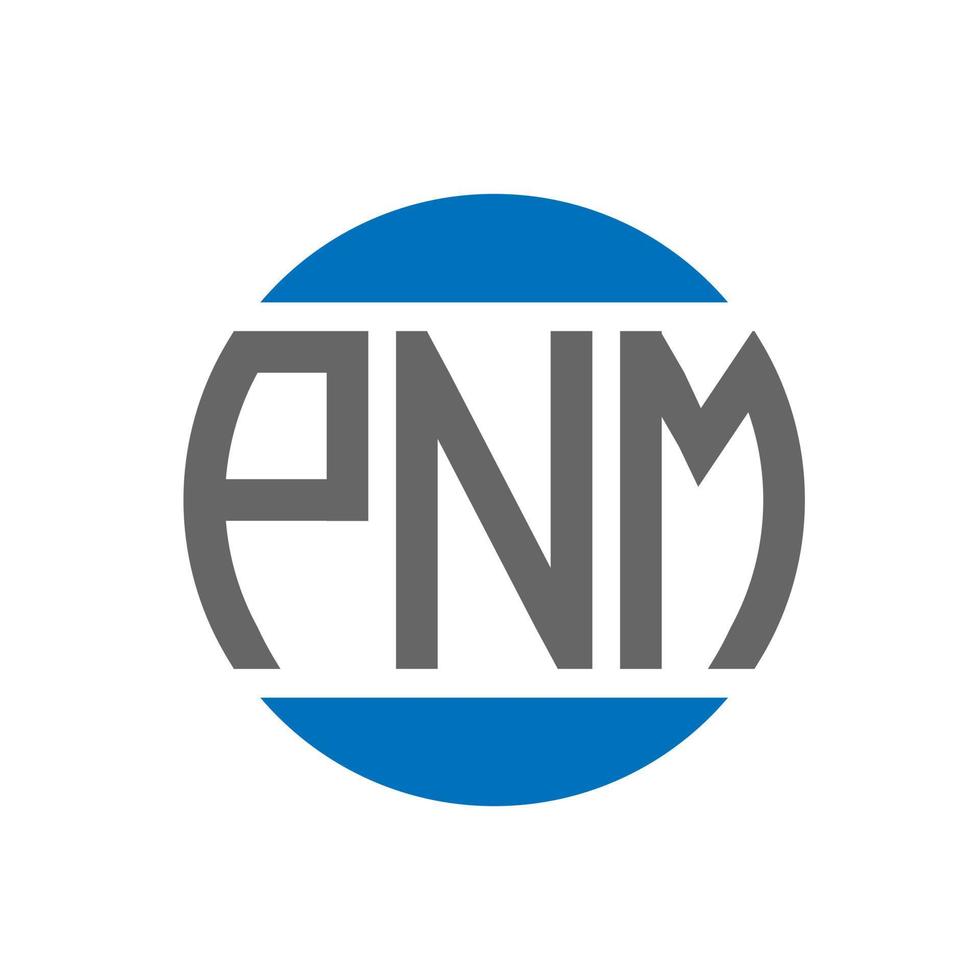 PNM letter logo design on white background. PNM creative initials