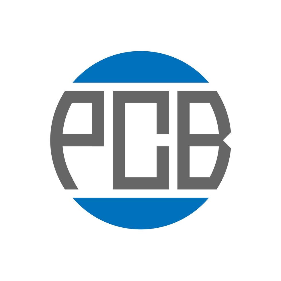 PCB letter logo design on white background. PCB creative initials circle logo concept. PCB letter design. vector