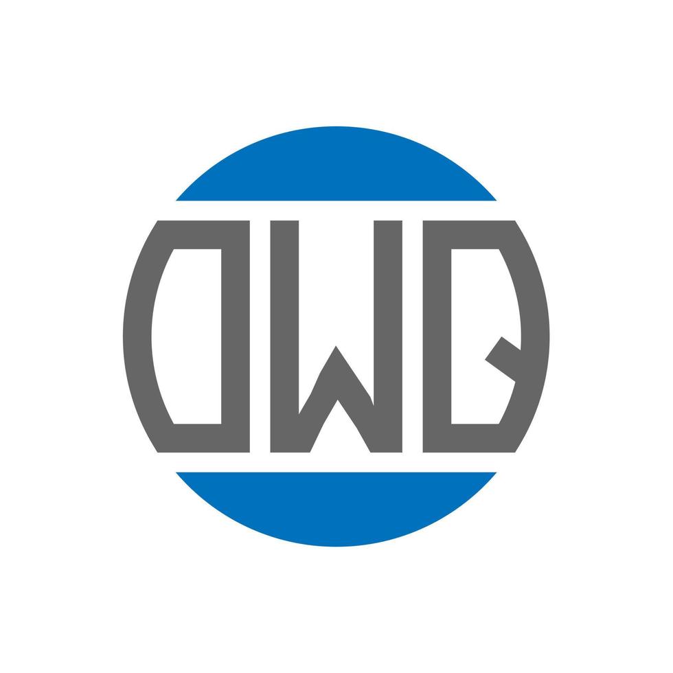 diseño de logotipo de letra owq sobre fondo blanco. concepto de logotipo de círculo de iniciales creativas owq. diseño de letras owq. vector