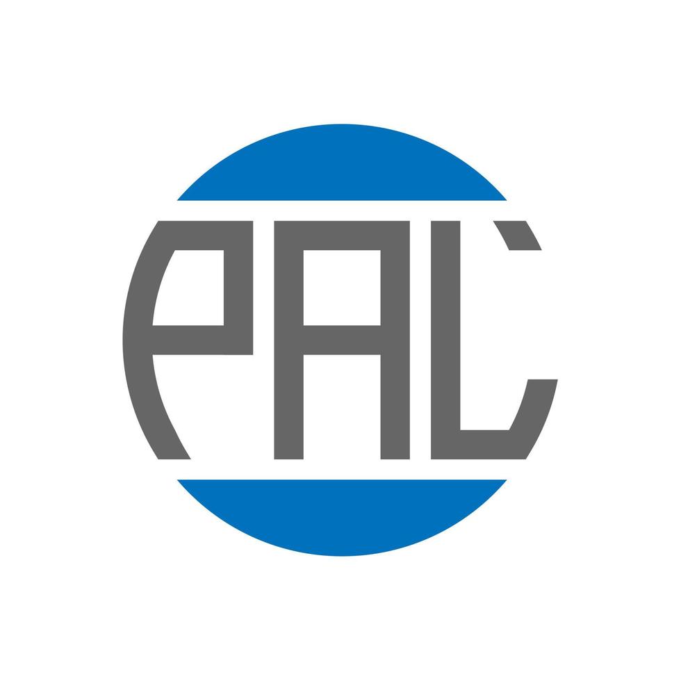 PAL letter logo design on white background. PAL creative initials circle logo concept. PAL letter design. vector