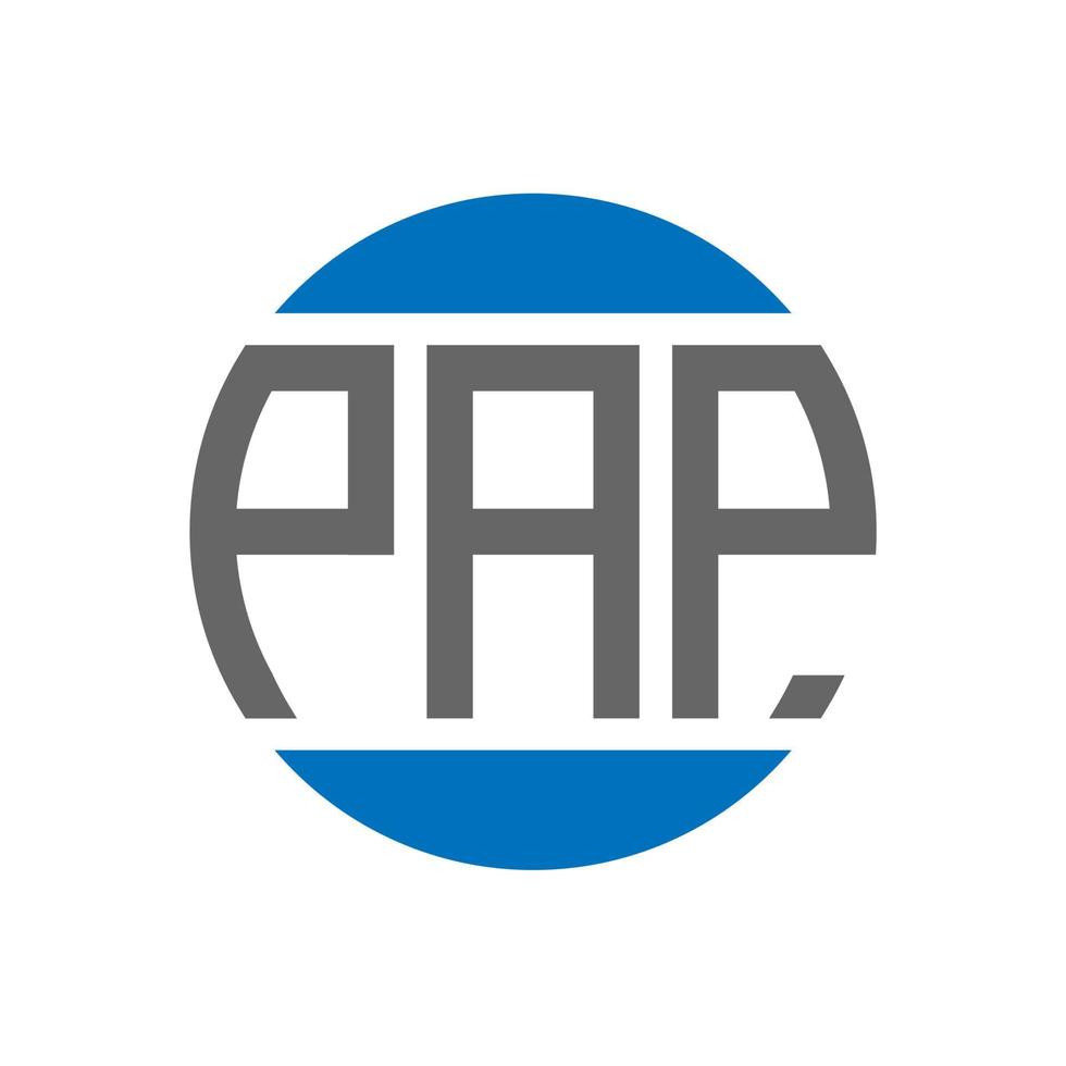 PAP letter logo design on white background. PAP creative initials circle logo concept. PAP letter design. vector