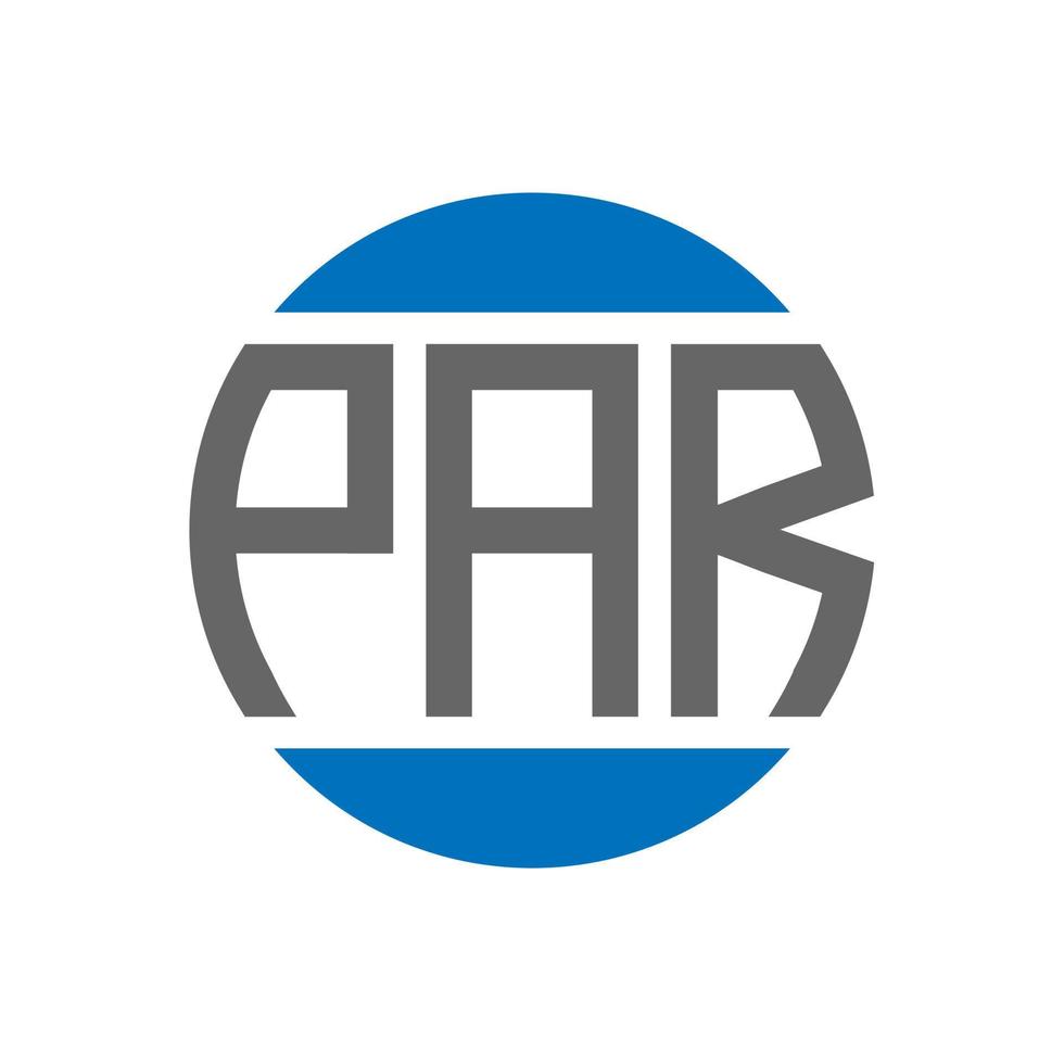 PAR letter logo design on white background. PAR creative initials circle logo concept. PAR letter design. vector
