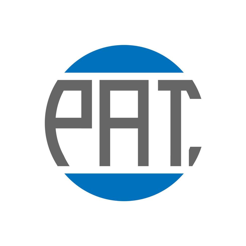 PAT letter logo design on white background. PAT creative initials circle logo concept. PAT letter design. vector