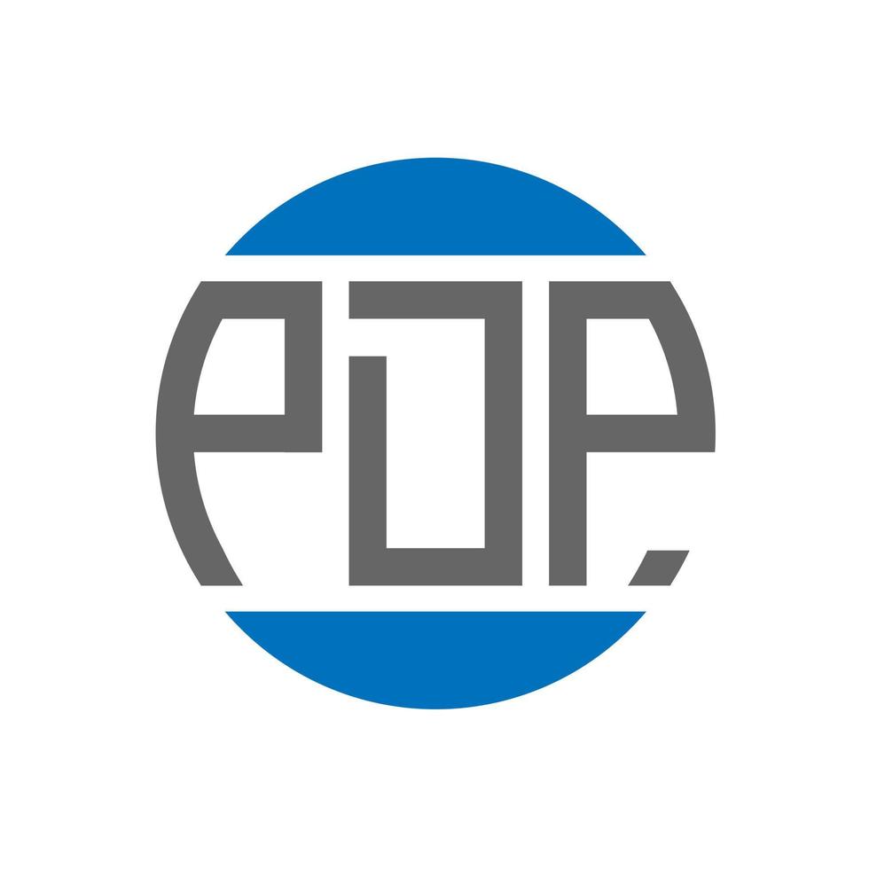 PDP letter logo design on white background. PDP creative initials circle logo concept. PDP letter design. vector