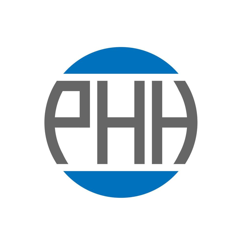 PHH letter logo design on white background. PHH creative initials circle logo concept. PHH letter design. vector