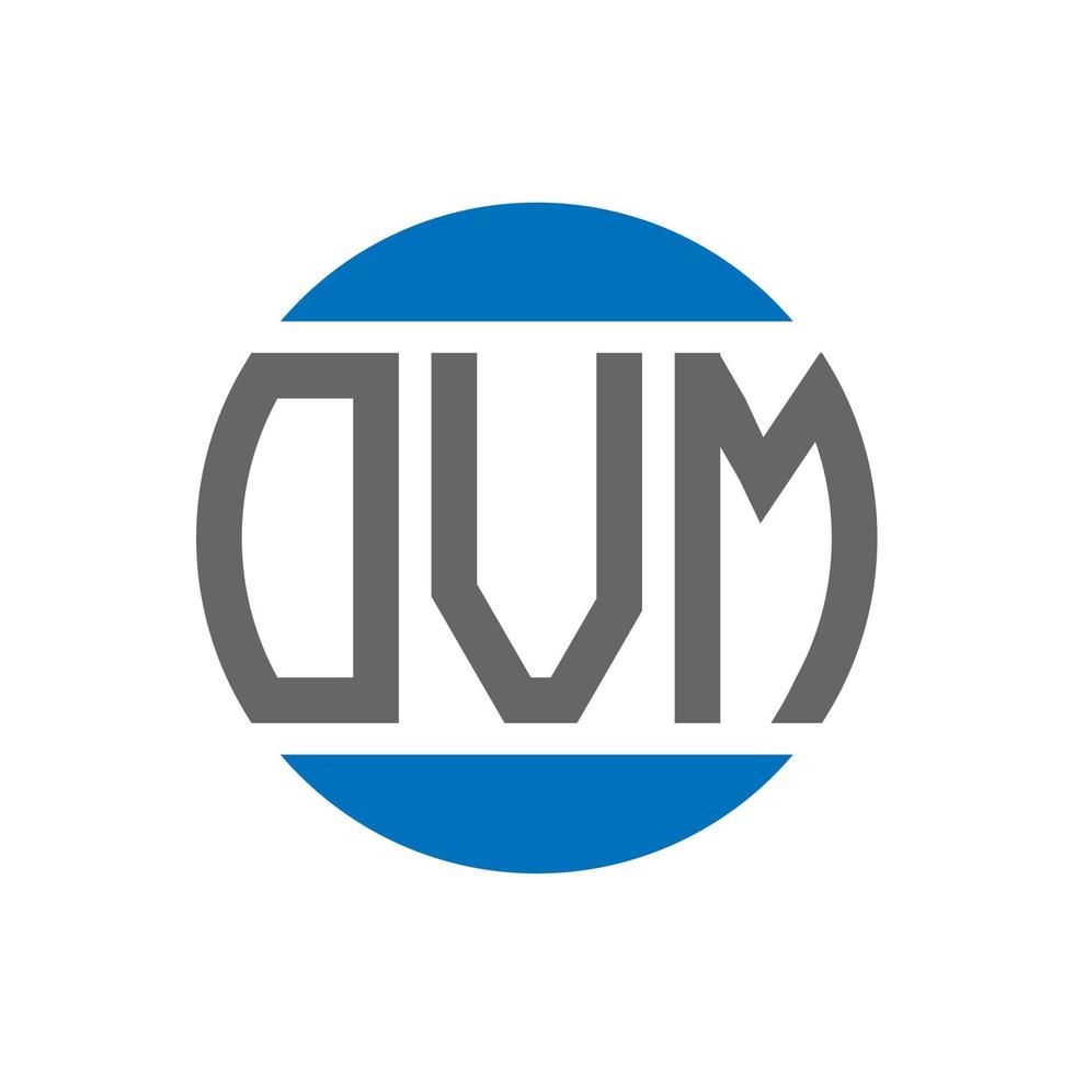 diseño de logotipo de letra ovm sobre fondo blanco. concepto de logotipo de círculo de iniciales creativas de ovm. diseño de letras ovm. vector
