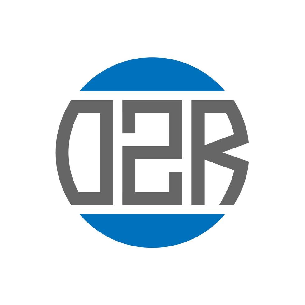 diseño de logotipo de letra ozr sobre fondo blanco. concepto de logotipo de círculo de iniciales creativas ozr. diseño de letras ozr. vector