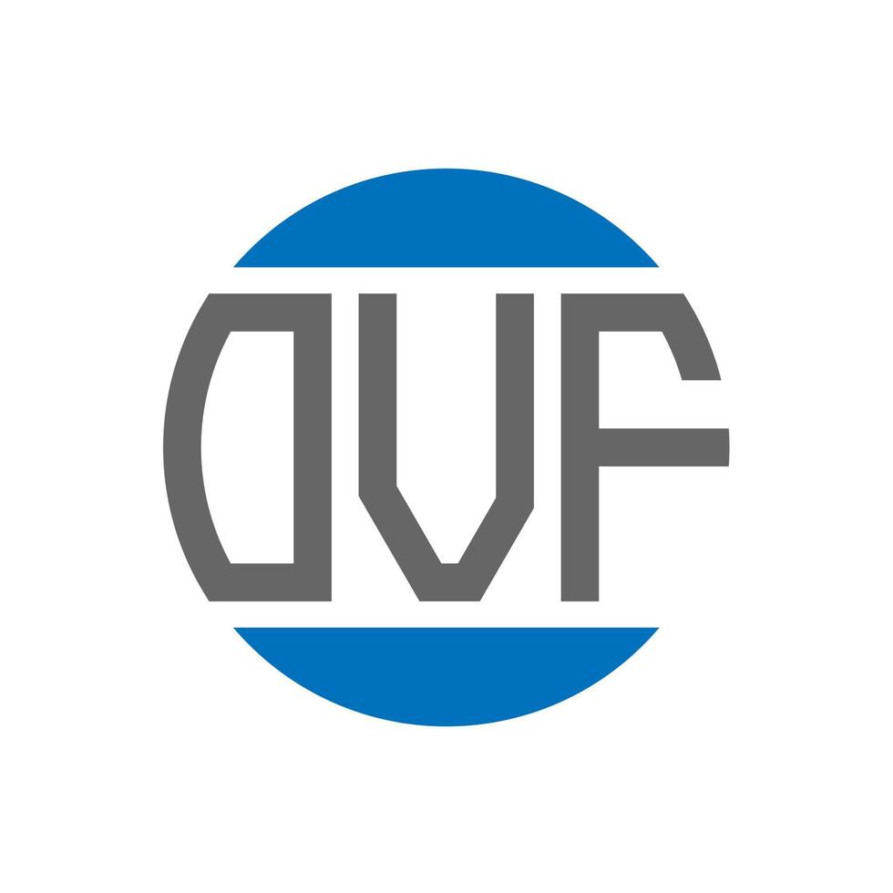 diseño de logotipo de letra ovf sobre fondo blanco. concepto de logotipo de círculo de iniciales creativas de ovf. diseño de letras ovf. vector