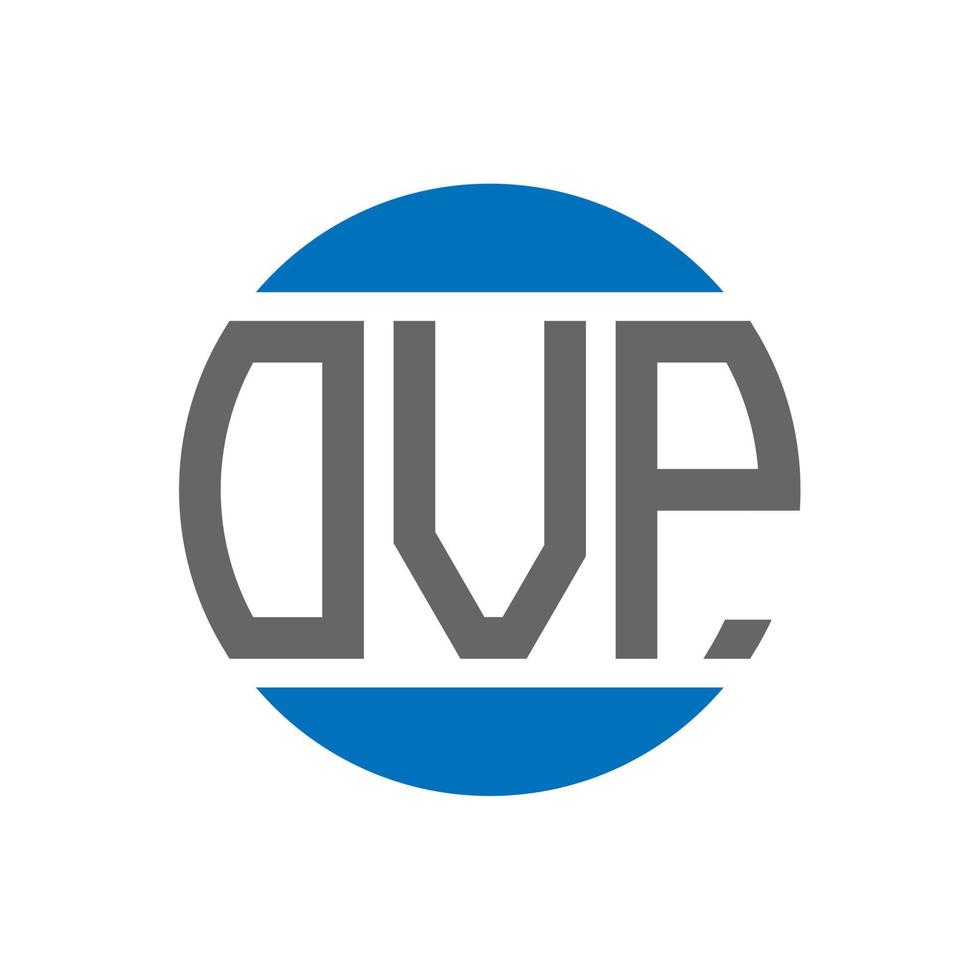 diseño de logotipo de letra ovp sobre fondo blanco. concepto de logotipo de círculo de iniciales creativas de ovp. diseño de carta ovp. vector