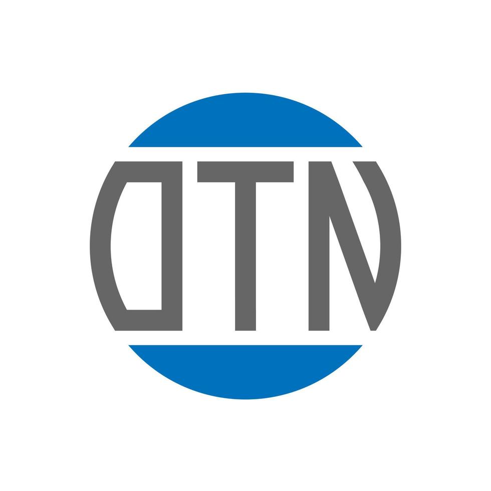 OTN letter logo design on white background. OTN creative initials circle logo concept. OTN letter design. vector