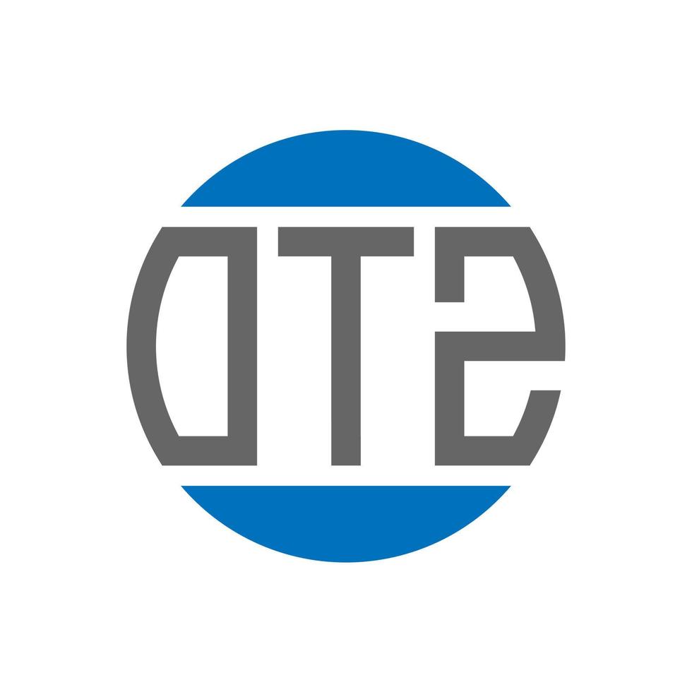 OTZ letter logo design on white background. OTZ creative initials circle logo concept. OTZ letter design. vector