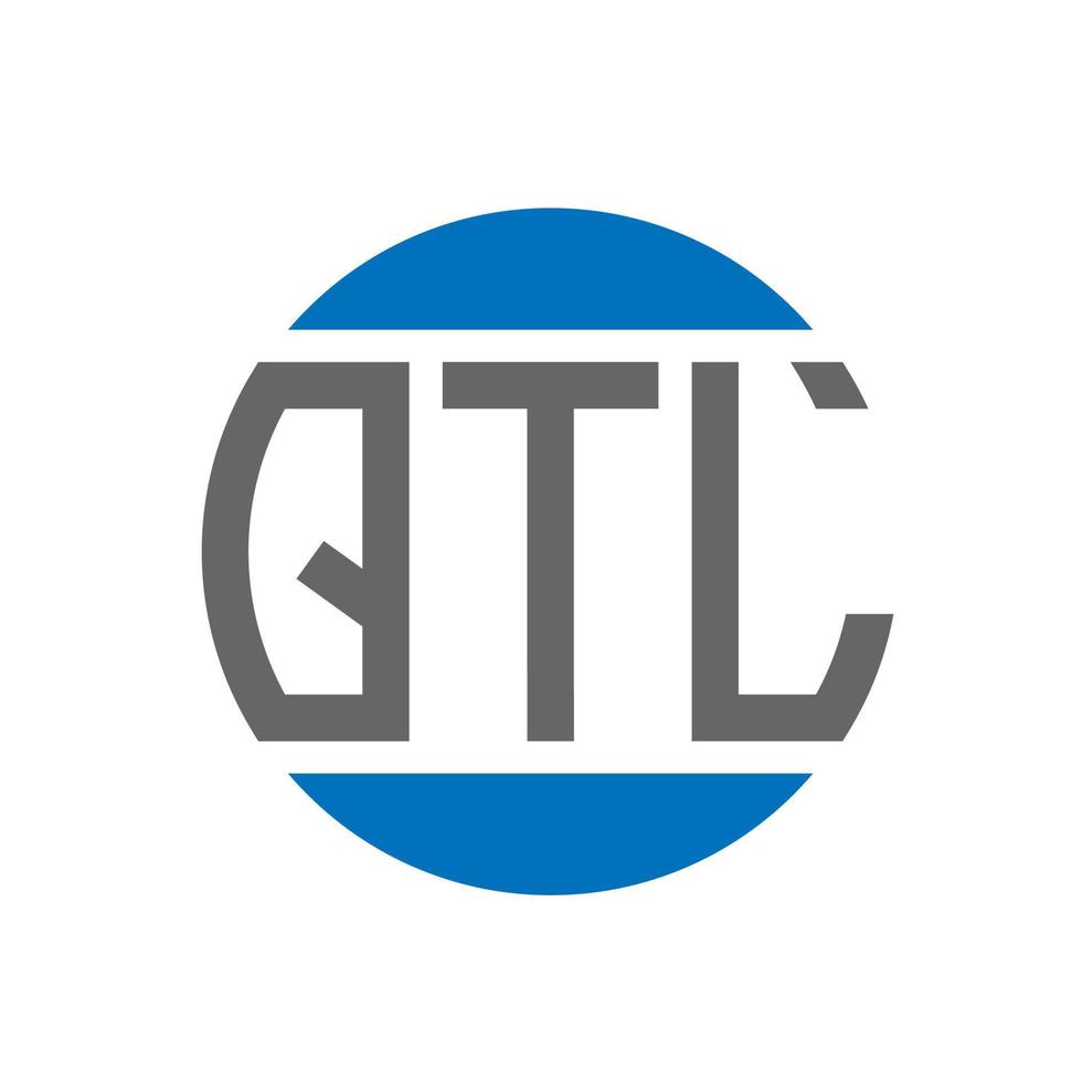 diseño de logotipo de letra qtl sobre fondo blanco. concepto de logotipo de círculo de iniciales creativas qtl. diseño de letras qtl. vector