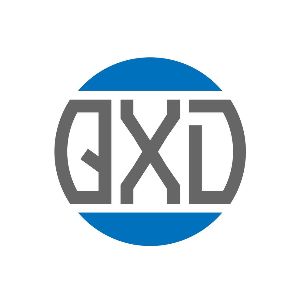 QXD letter logo design on white background. QXD creative initials circle logo concept. QXD letter design. vector
