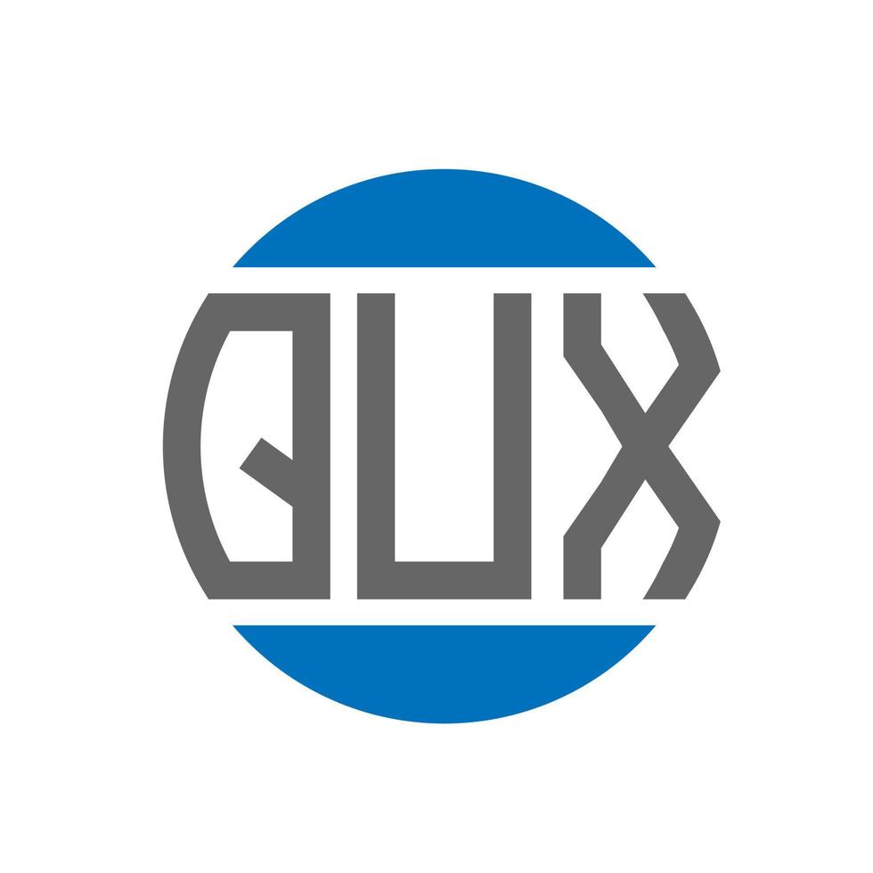 diseño de logotipo de letra qux sobre fondo blanco. concepto de logotipo de círculo de iniciales creativas qux. diseño de letra qux. vector