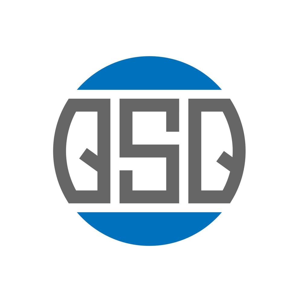 QSQ letter logo design on white background. QSQ creative initials circle logo concept. QSQ letter design. vector