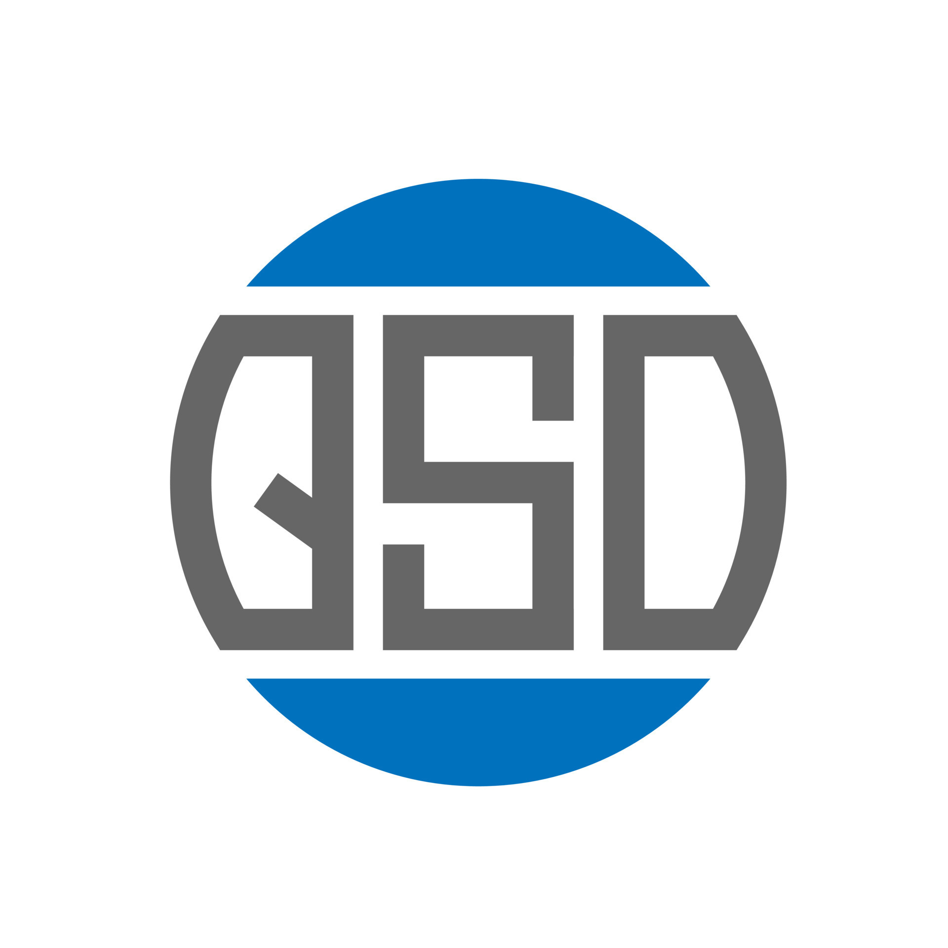 QSO letter logo design on white background. QSO creative initials