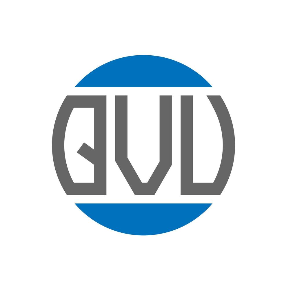 diseño de logotipo de letra qvu sobre fondo blanco. concepto de logotipo de círculo de iniciales creativas qvu. diseño de letras qvu. vector