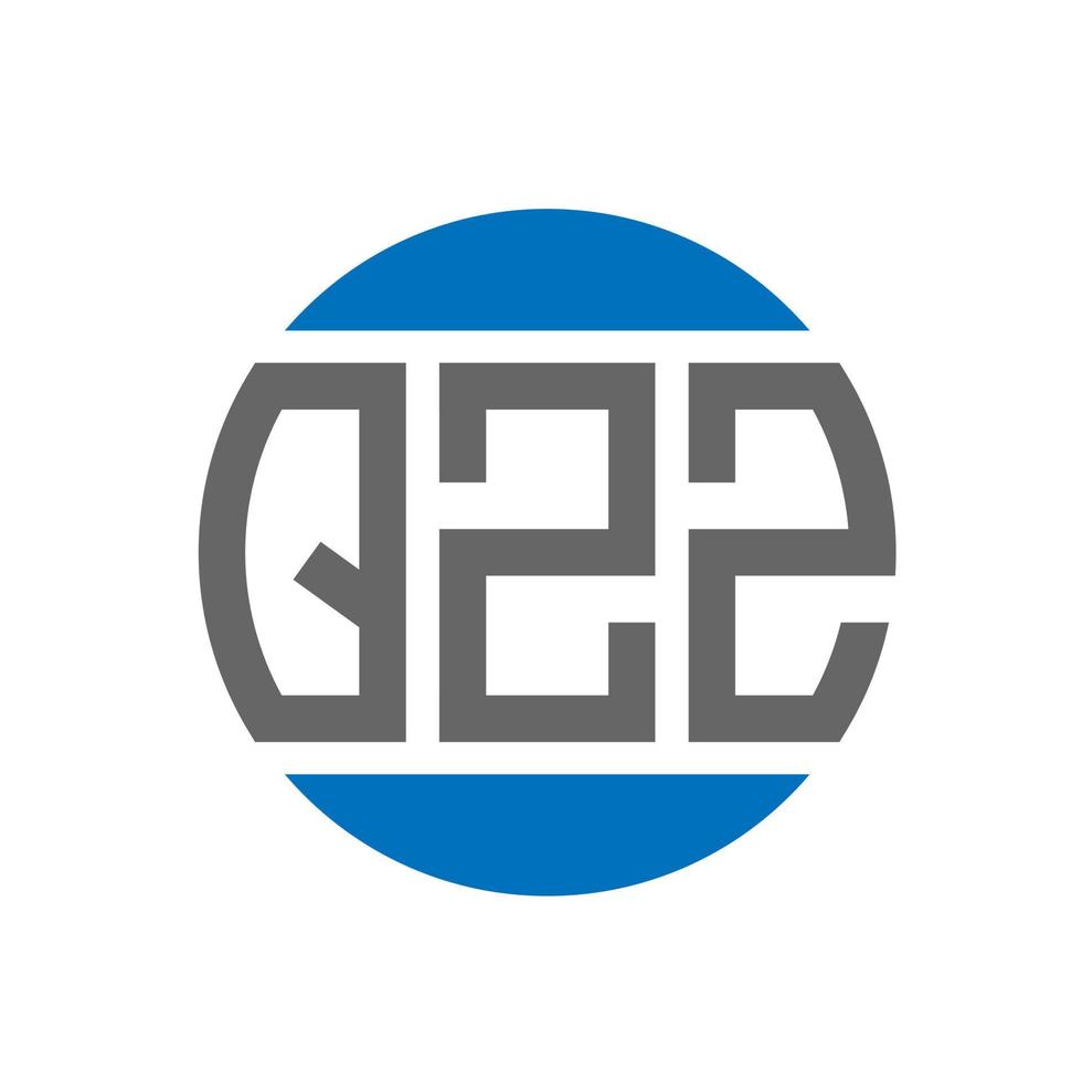 QZZ letter logo design on white background. QZZ creative initials circle logo concept. QZZ letter design. vector