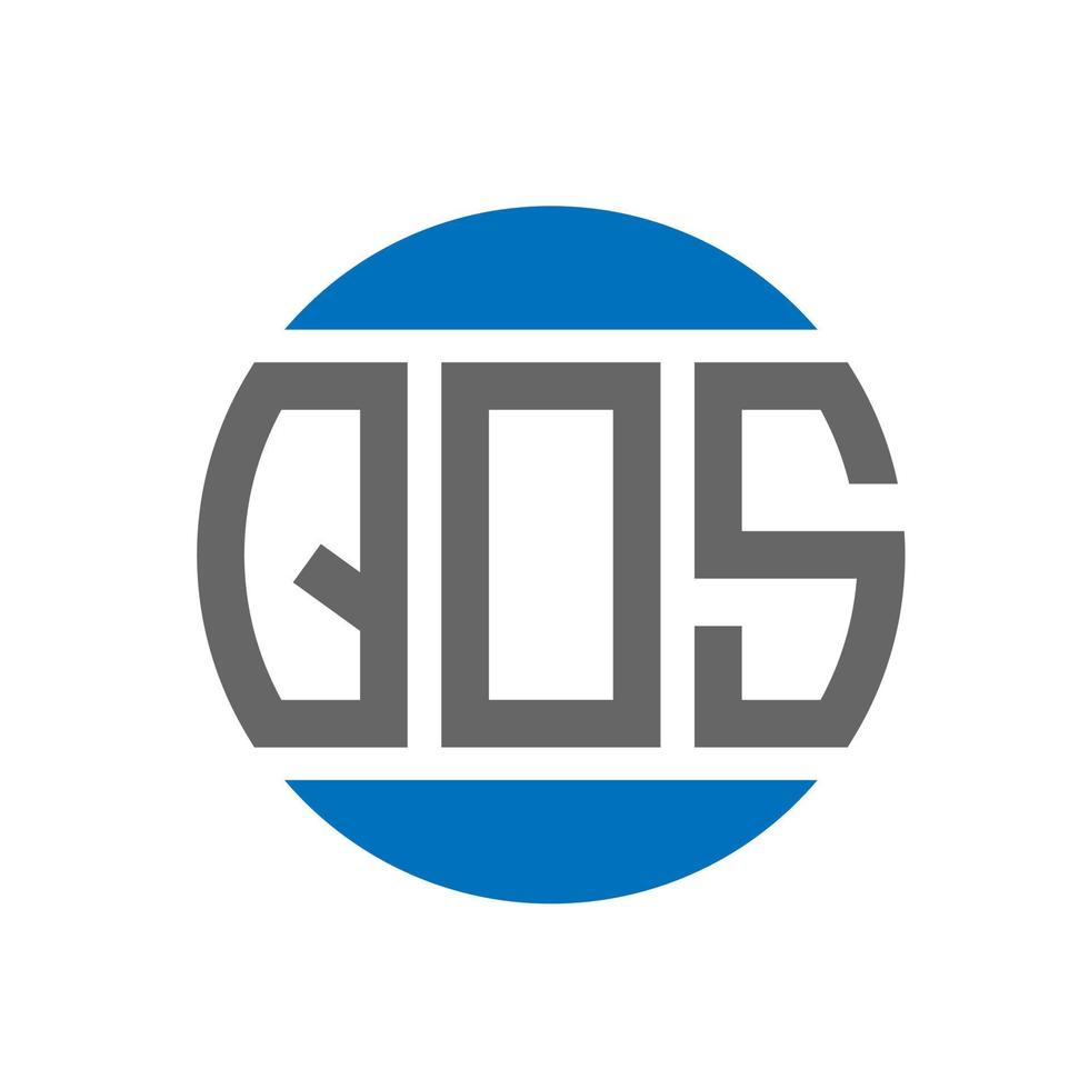 QOS letter logo design on white background. QOS creative initials circle logo concept. QOS letter design. vector