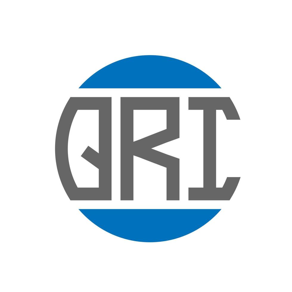 QRI letter logo design on white background. QRI creative initials circle logo concept. QRI letter design. vector
