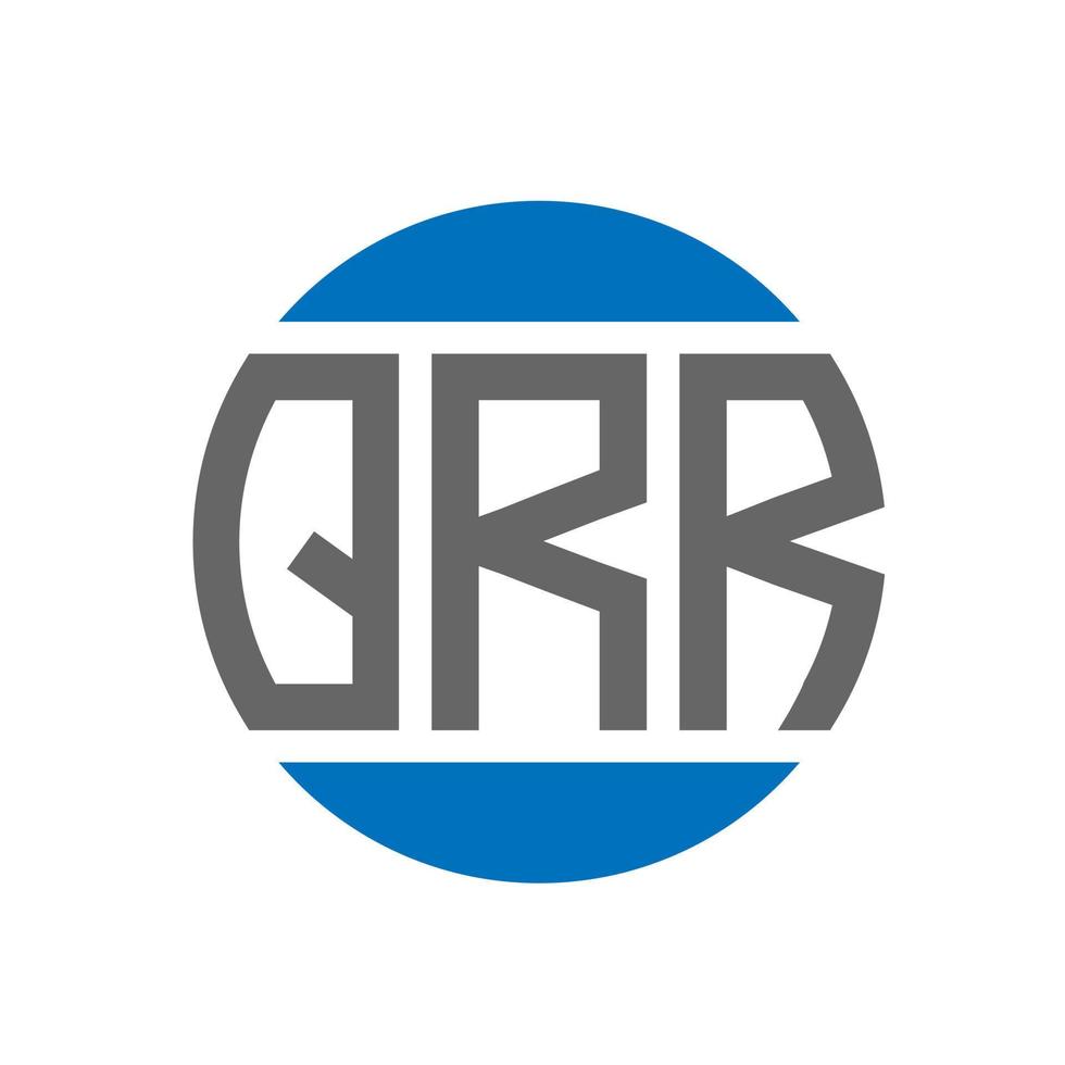 QRR letter logo design on white background. QRR creative initials circle logo concept. QRR letter design. vector