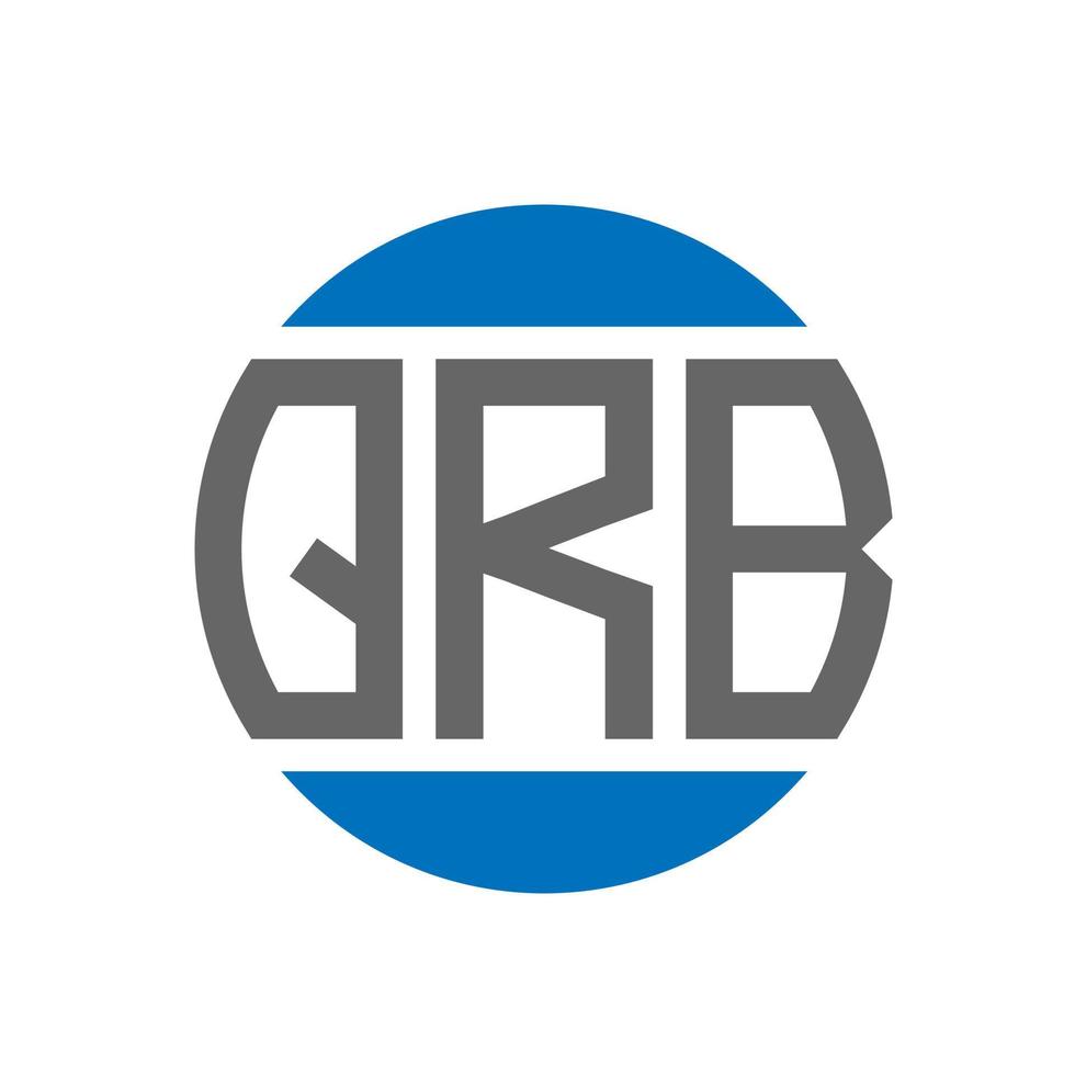 diseño de logotipo de letra qrb sobre fondo blanco. concepto de logotipo de círculo de iniciales creativas qrb. diseño de letras qrb. vector