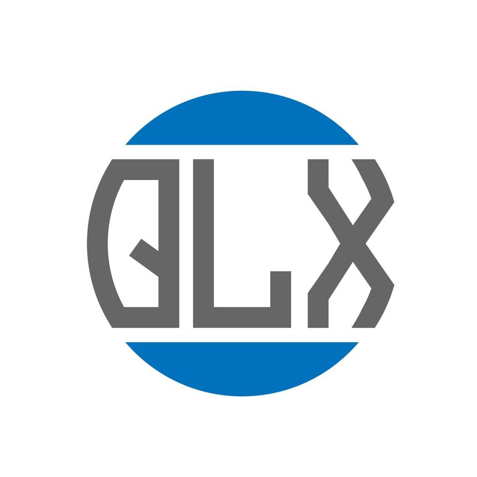 diseño de logotipo de letra qlx sobre fondo blanco. concepto de logotipo de círculo de iniciales creativas qlx. diseño de letras qlx. vector