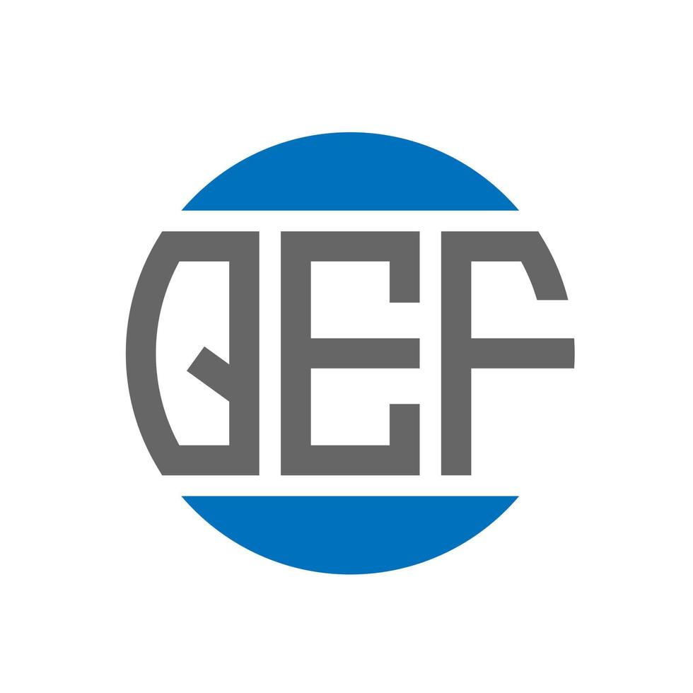 diseño de logotipo de letra qef sobre fondo blanco. concepto de logotipo de círculo de iniciales creativas qef. diseño de letra qef. vector