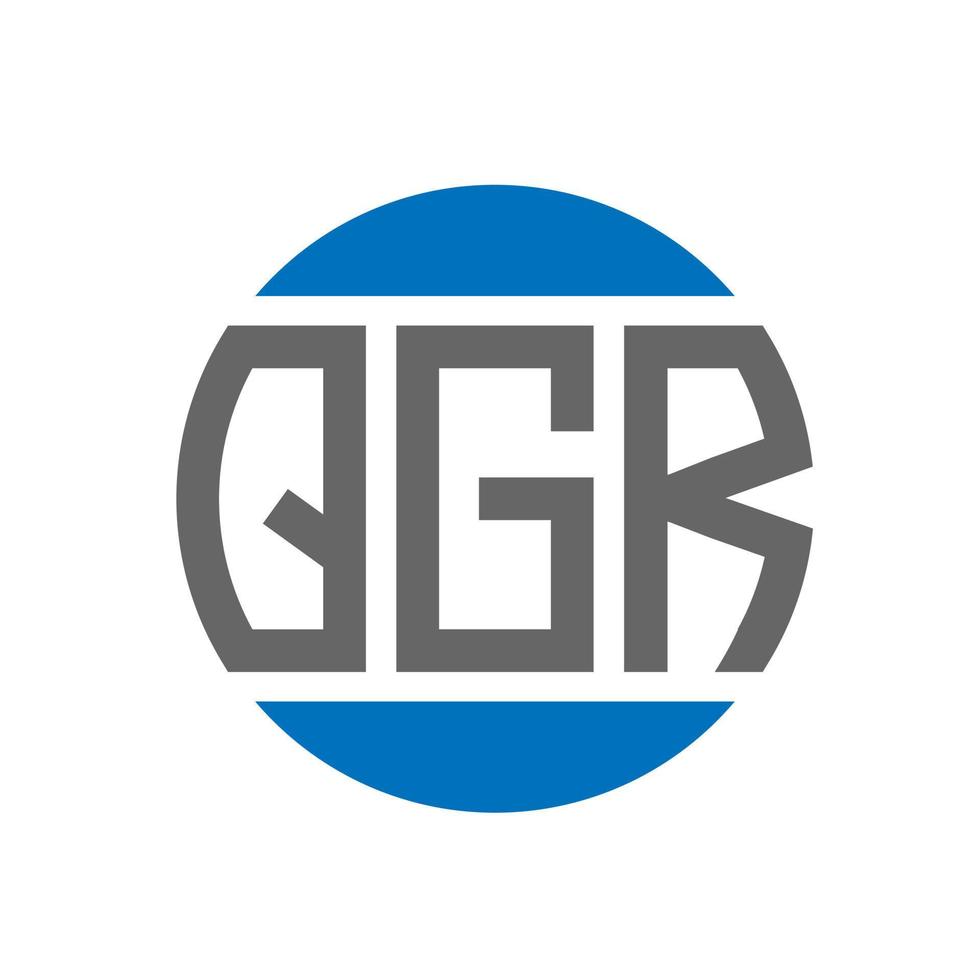 diseño de logotipo de letra qgr sobre fondo blanco. concepto de logotipo de círculo de iniciales creativas qgr. diseño de letras qgr. vector