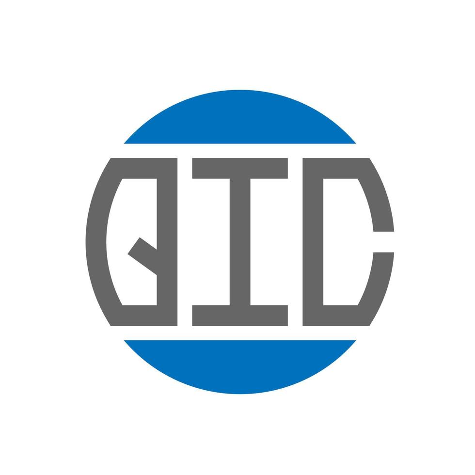 diseño de logotipo de letra qic sobre fondo blanco. concepto de logotipo de círculo de iniciales creativas qic. diseño de letras qic. vector