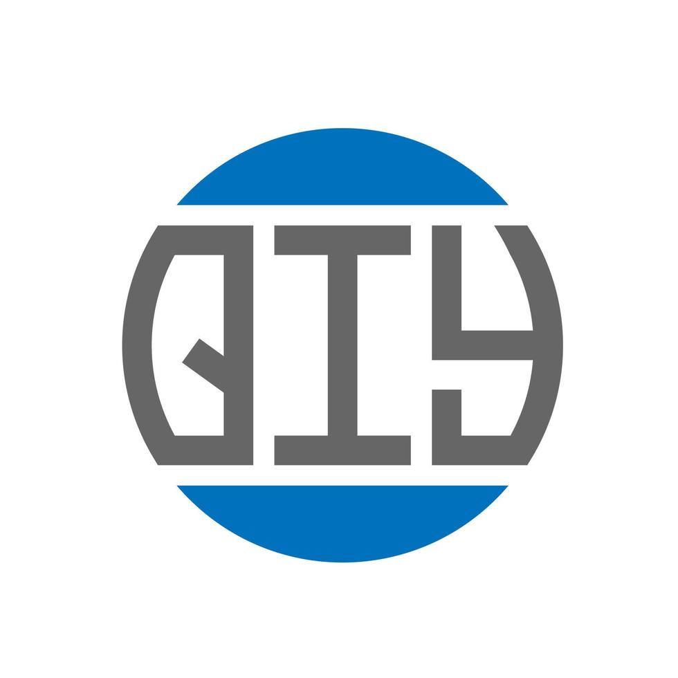 diseño de logotipo de letra qiy sobre fondo blanco. concepto de logotipo de círculo de iniciales creativas qiy. diseño de letras qy. vector