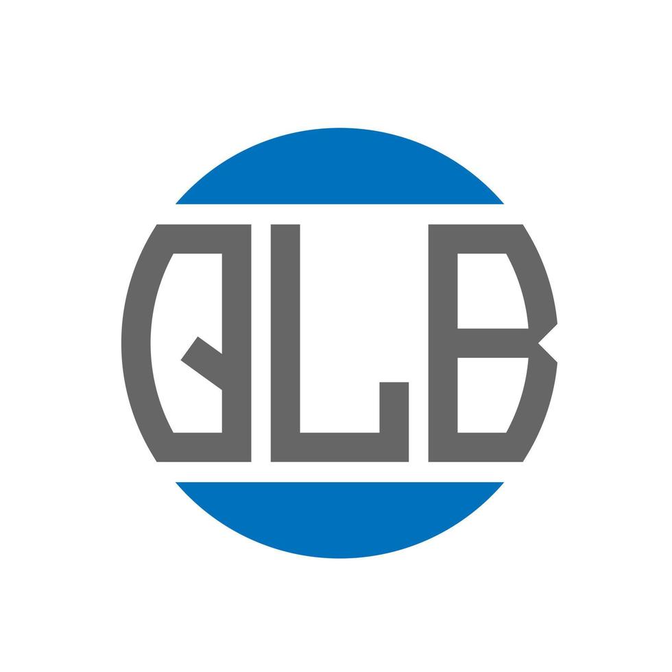diseño de logotipo de letra qlb sobre fondo blanco. concepto de logotipo de círculo de iniciales creativas qlb. diseño de letra qlb. vector