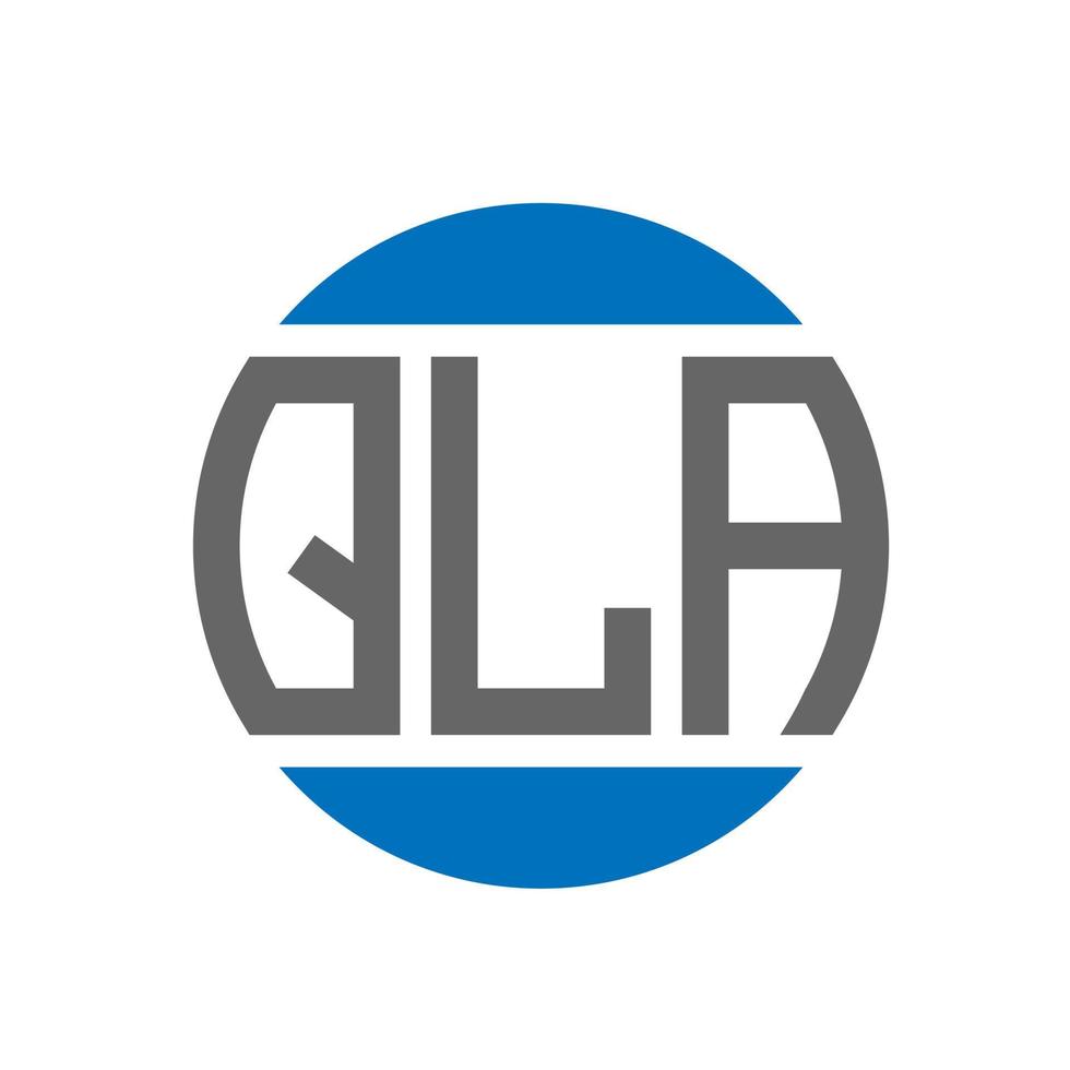 QLA letter logo design on white background. QLA creative initials circle logo concept. QLA letter design. vector