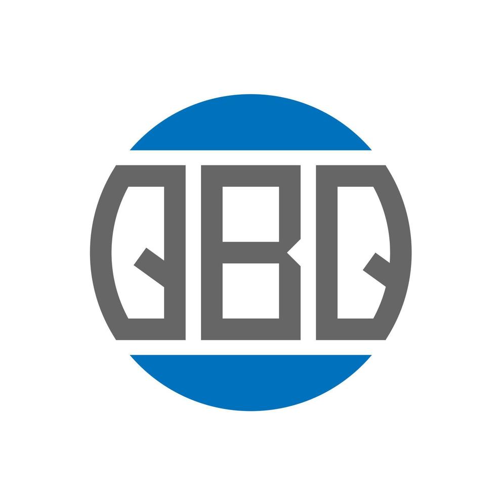 QBQ letter logo design on white background. QBQ creative initials circle logo concept. QBQ letter design. vector