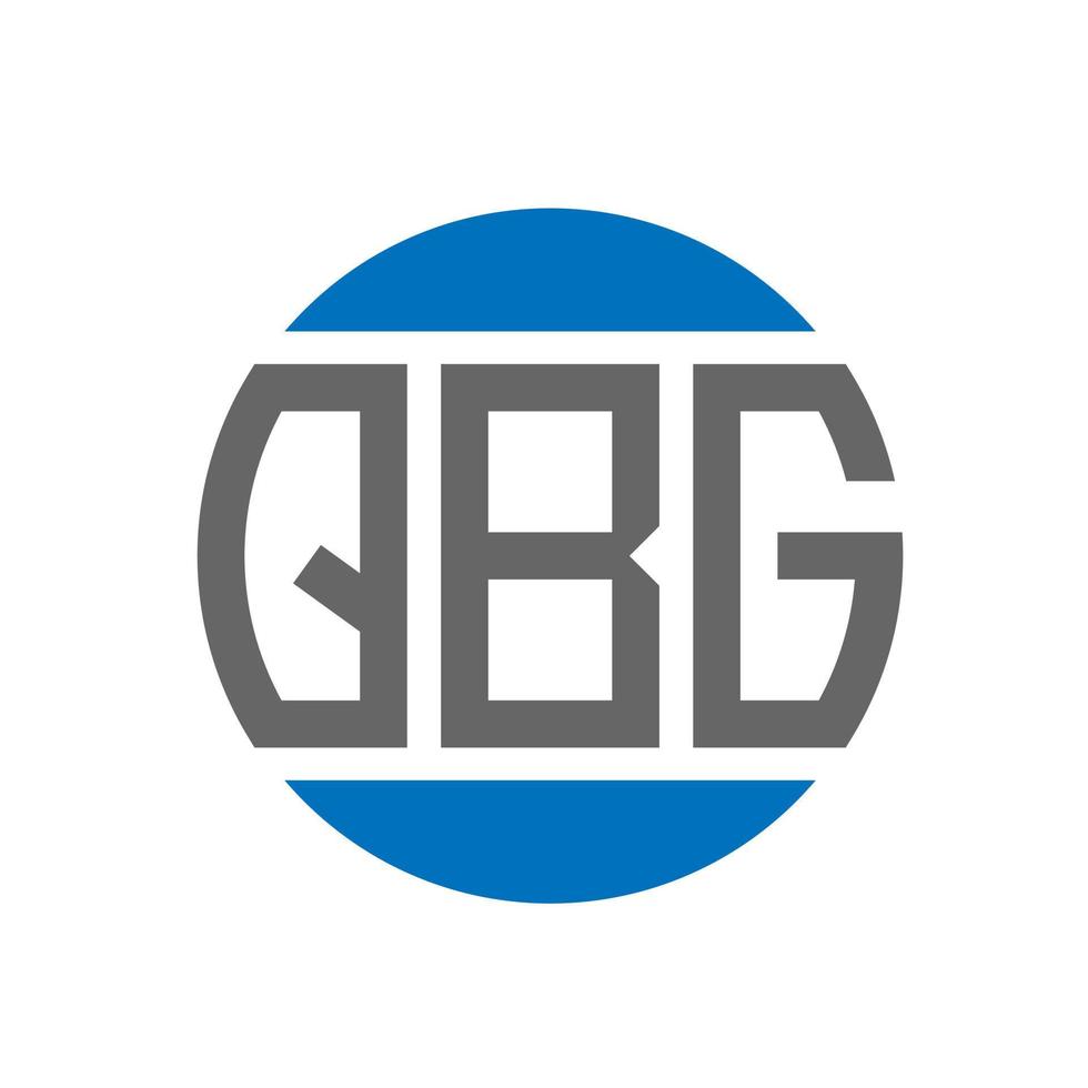 QBG letter logo design on white background. QBG creative initials circle logo concept. QBG letter design. vector