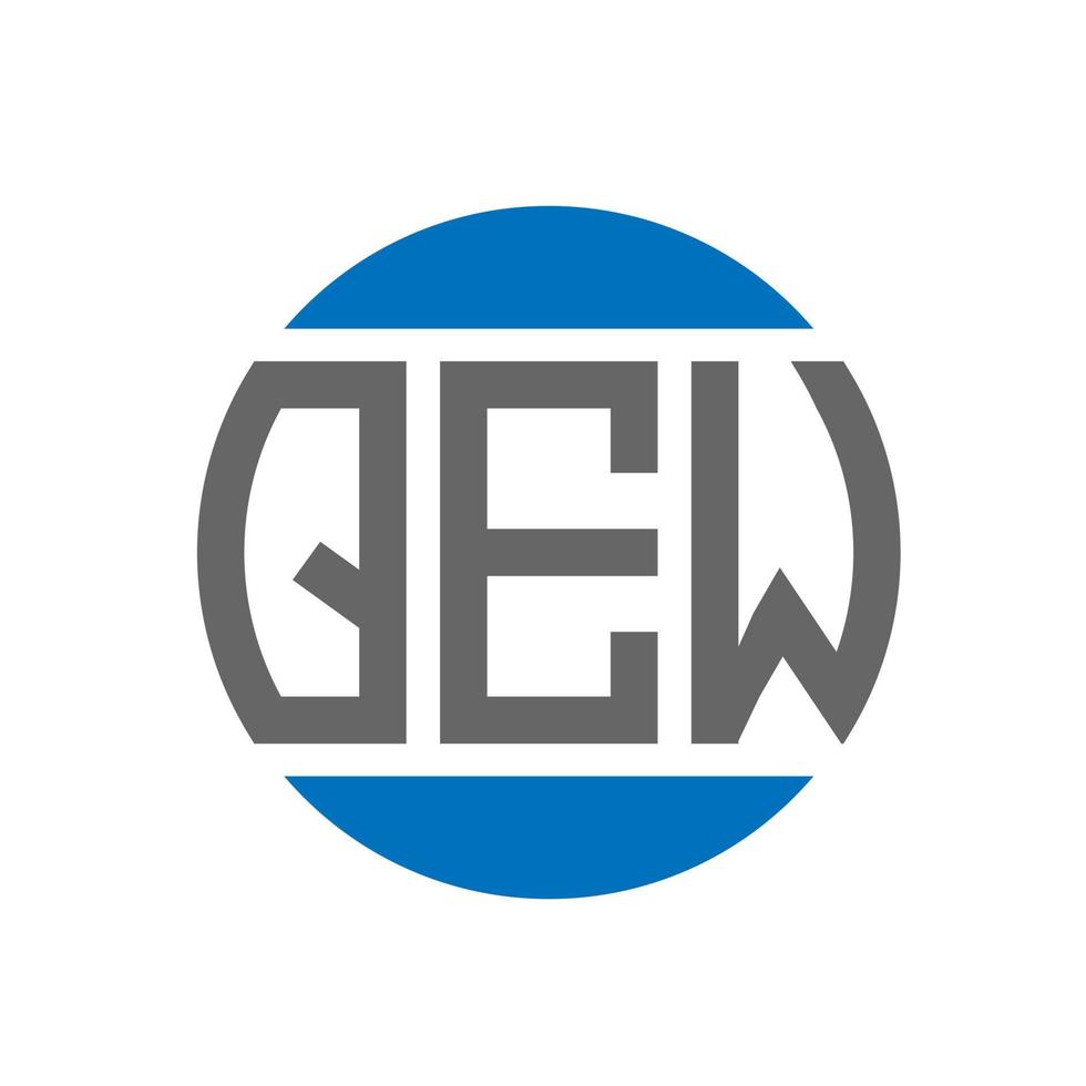 QEW letter logo design on white background. QEW creative initials circle logo concept. QEW letter design. vector