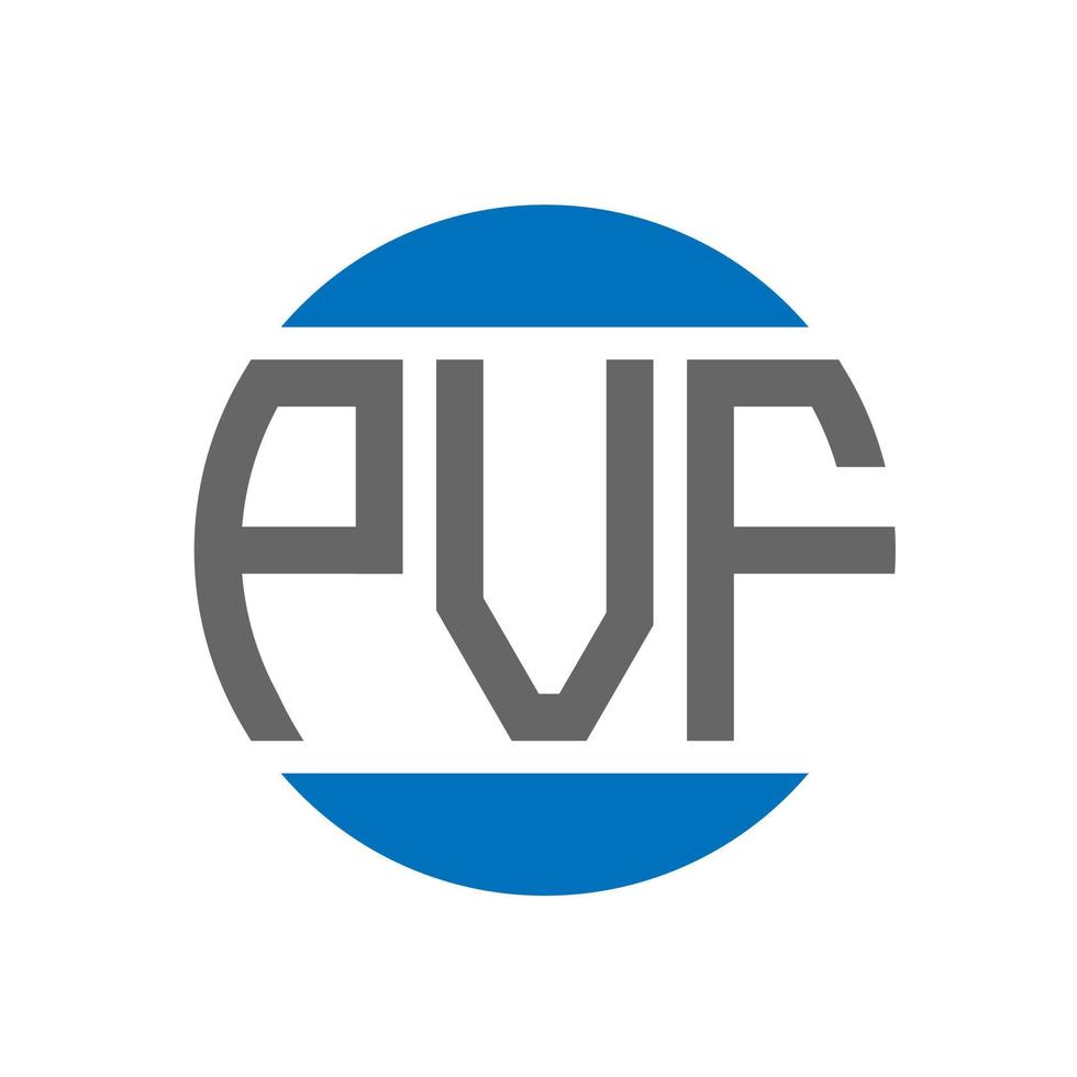 diseño de logotipo de letra pvf sobre fondo blanco. Concepto de logotipo de círculo de iniciales creativas pvf. diseño de letras pvf. vector