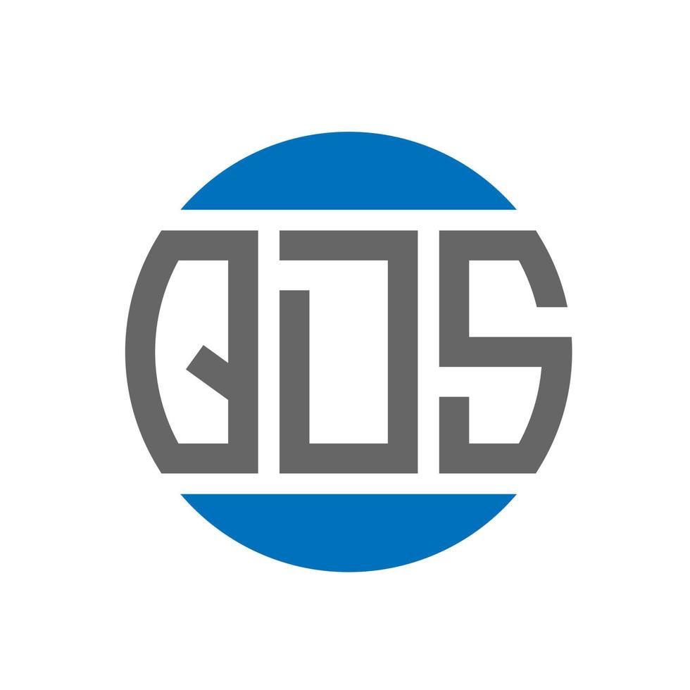 QDS letter logo design on white background. QDS creative initials circle logo concept. QDS letter design. vector