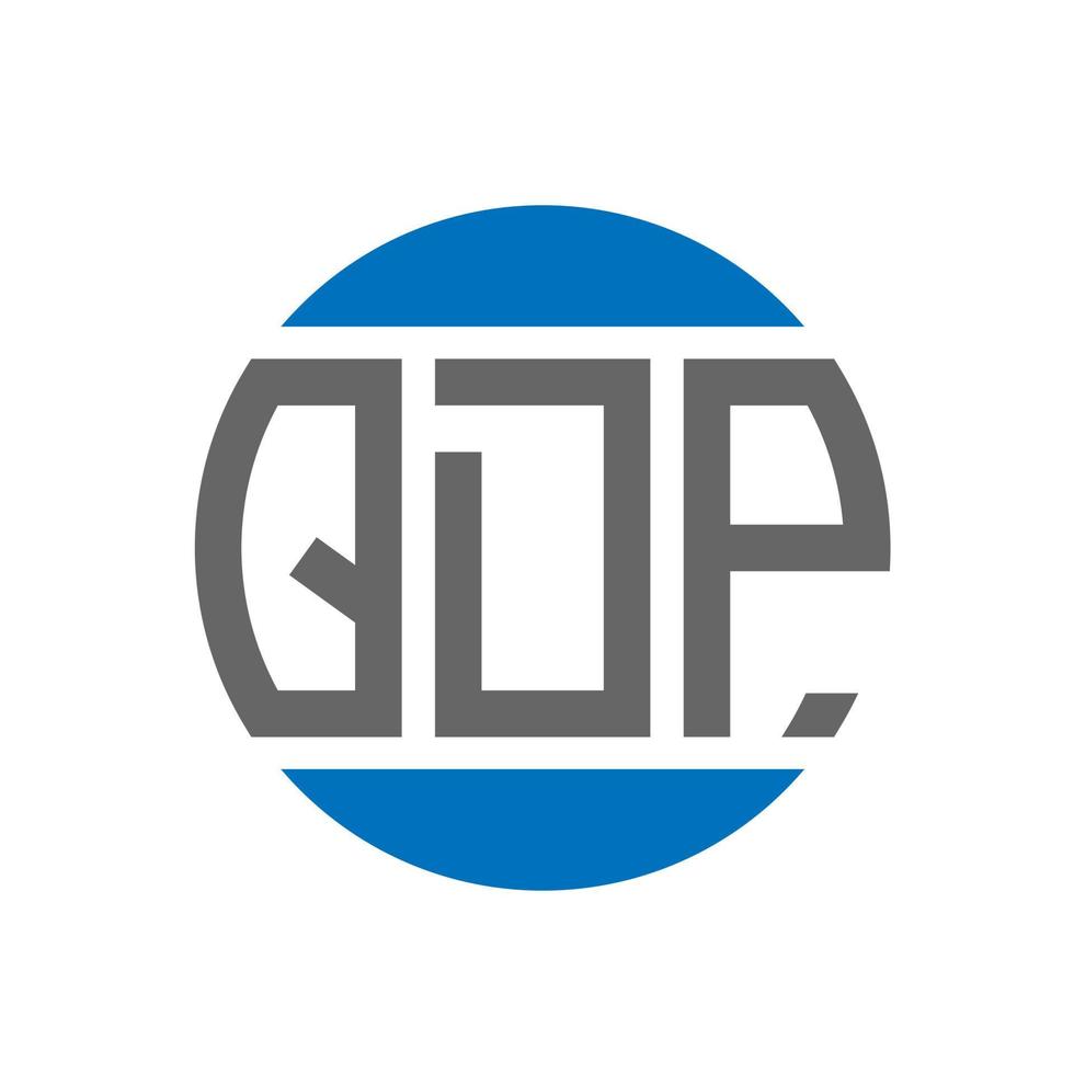 diseño de logotipo de letra qdp sobre fondo blanco. concepto de logotipo de círculo de iniciales creativas qdp. diseño de carta qdp. vector