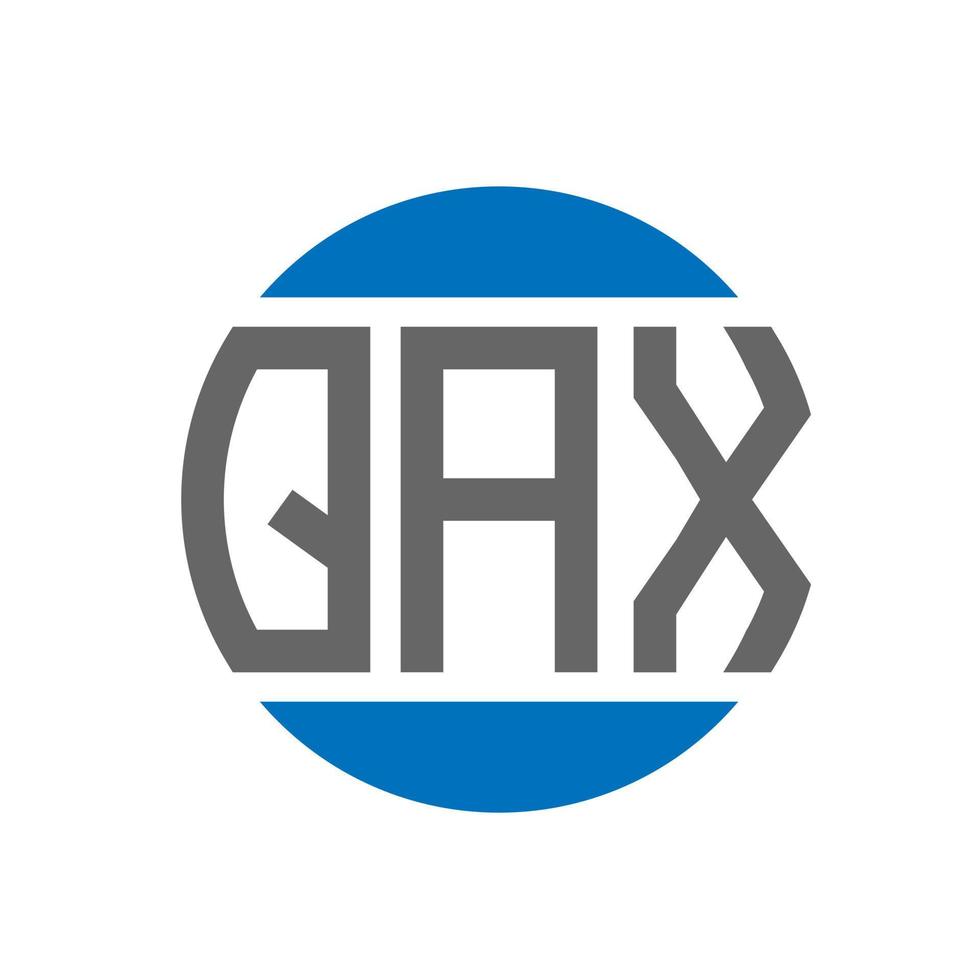 diseño de logotipo de letra qax sobre fondo blanco. concepto de logotipo de círculo de iniciales creativas qax. diseño de letras qax. vector