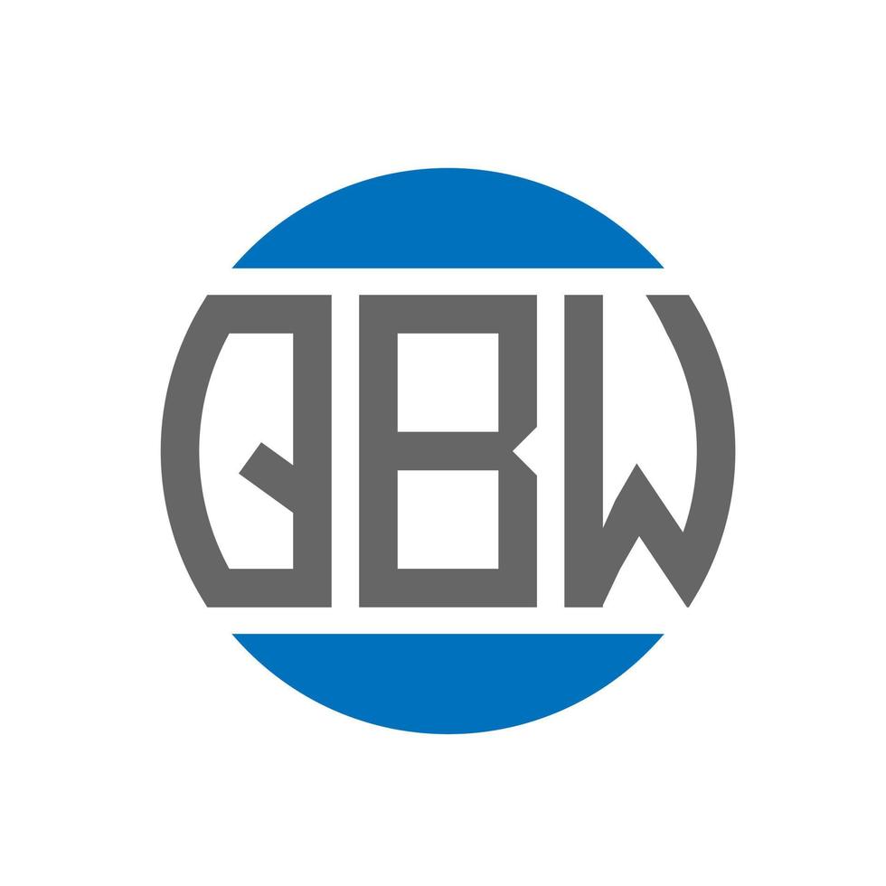 QBW letter logo design on white background. QBW creative initials
