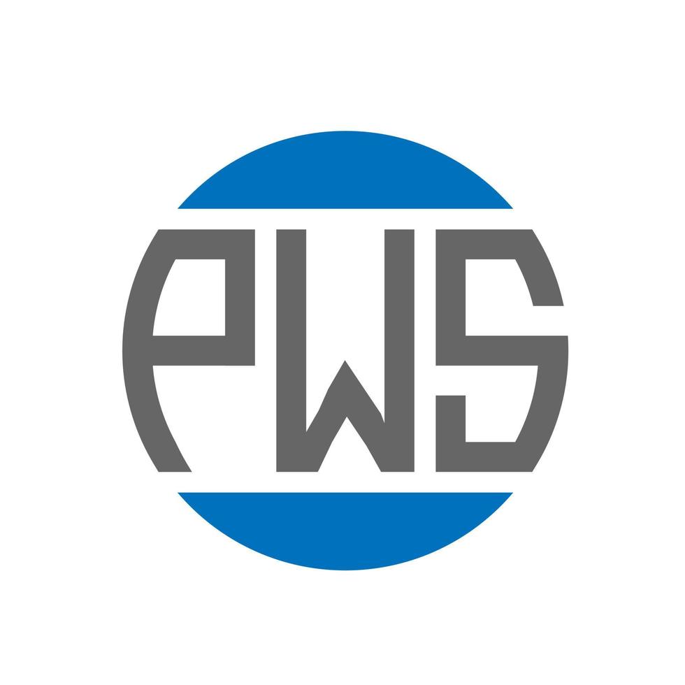 PWS letter logo design on white background. PWS creative initials circle logo concept. PWS letter design. vector