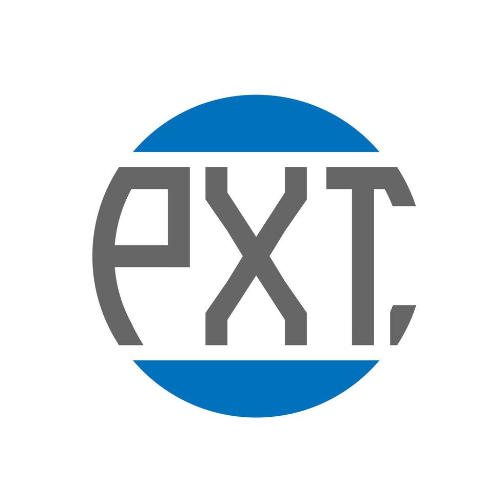 PXT letter logo design on white background. PXT creative initials circle logo concept. PXT