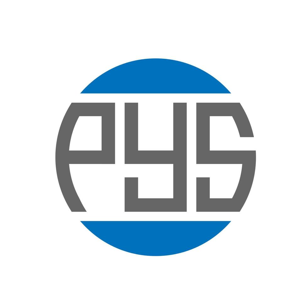diseño de logotipo de letra pys sobre fondo blanco. concepto de logotipo de círculo de iniciales creativas de pys. diseño de letras pys. vector