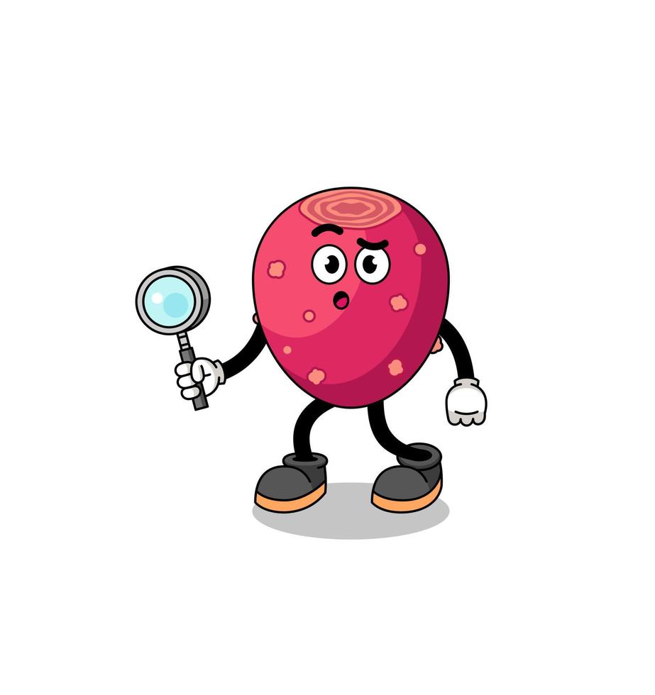 Mascot of prickly pear searching vector